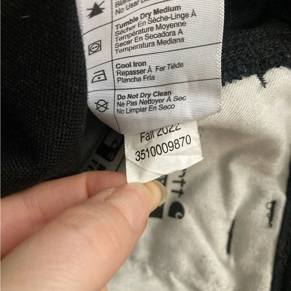 Carhartt Men's Rugged Flex Relaxed Fit Duck Double-Front Utility Work Pant Black - Picture 8 of 10